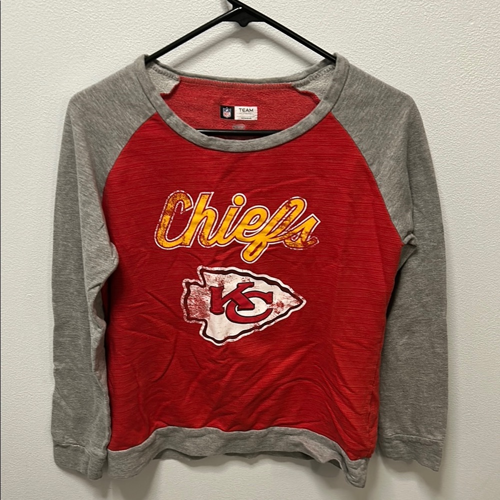 NFL Red and Gray Long Sleeve Chiefs Tee